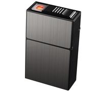 2 in 1 Aluminium Cigarette Case with Electronic Lighter, for 20 Normal Cigarettes, Elegant Design Aluminium Cigarette Box with Electronic Lighter, Rechargeable