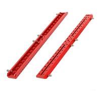 2-in-1 Aluminum Alloy Dovetail Plate with 75° Edge & 60° Guide Slot, 120-445mm Vixen Compatible Mounting Bar for Astronomical Telescope Guiding, Red(445mm)