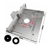 2 in 1 Aluminum Router Table Insert Plate Electric Wood Router Trimming Machine Flip Plate Install Hole Spacing 85 * 85mm 70 * 60mm Woodworking Tools(Set B)