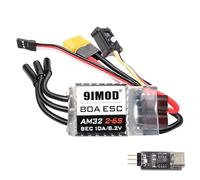 2-in-1 AM32 Crawler Brushless ESC, 80A ESC 2-6S Lipo, BEC 5.2-8.4V with XT60/USB Programming Card, RC Brushless Motor Electric Speed Controller ESC for 1/8 1/10 Scale RC Truck Off-Road Car