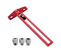 2 In 1 Angles T Square Ruler For Woodworking Accurate With Metric And British Scale Bright Black Or Red Coating Construction Marking Ruler