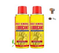 2-in-1 Anti-Rust Lubricant & Fast-Acting Rust Remover Spray for Metal,6.1oz Multi-Purpose Formula for Vehicles, Tools & Chains - Protect & Restore (2 pcs)