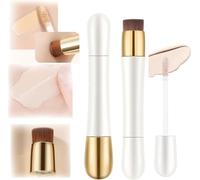 2 in 1 Anti-wrinkle Concealer, 2025 New Double-ended Concealer, Multi-purpose Foundation Stick with Built-in Foundation Brush, Suitable for All Skin Types