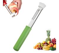 2 in 1 Apple Corer and Peeler Tool, 2026 Upgrade Stainless Steel Red Bell Pepper Seed Corer, Multi-Purpose Apple Corer for Home Kitchen, Vegetable Fruit Kitchen Gadget (1, Green)