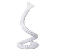 2-in-1 Articulated Fume Extractor Arm, 2 inch & 3 Inch Flexible Hose with Locking Hood, 360° Adjustable for Welding, Laboratory, Dust Collection(Milk,75mm-150cm)