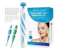 2 in 1 Auto Skin Tag Remover Kit Skin Tag Removal Kit Device Wart Removal 20 Large bands, 20 Small Bands, 10 Alcohol Pads