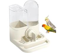 2-in-1 Automatic Bird Feeder and Waterer for Cage, Bird Feeder Water Dispenser Set, Cage-Mounted Bird Feeder, No Mess Automatic Drinker and Feeder for Birds Canaries Parakeet, Cage Accessories