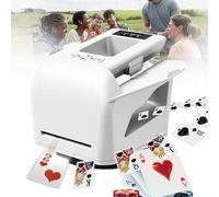 2-in-1 Automatic Card Shuffler & Dealer 4000mA Rechargeable 360° Rotating Card Dealer with OLED DisplayTouch Control Dealing Distance & Speed Adjustable Casino Playing Card Table Accessories
