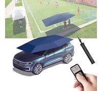 2-in-1 automatic carport and outdoor umbrella, foldable movable canopy, remote control, movable battery, outdoor stand, automatic car cover