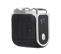 2-in-1 Automatic Electric Nail Clipper with Polishing Storage and LED Light for Adults and Kids, Black Toenail Trimmer and File