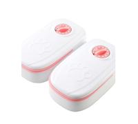 "2-in-1 Automatic Gravity Pet Food and Water Dispenser, Dual Bowl Design for Dogs and Cats, Non-Electric Feeder with Timer Option (Pink,Double meal)