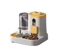 2 in 1 Automatic Pet Feeder Smooth Edges for Travel Living Room Household for Small and Medium Animals(Yellow)