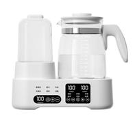 2-in-1 Baby Formula Maker with Digital Display, 1300ml Glass Pitcher, Warm Milk Basket, Heat-Insulating Base, White