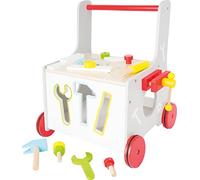 2-in-1 Baby Walker, Tools, Walking Assistant, Shape Fitting Game with Rubber-Finished Wheels, Set of 13 Accessories