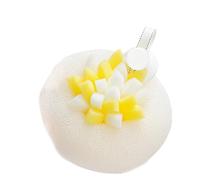 2 in 1 Bath Scrubber Suction Cup Design Slip Proof Finger Holders and Wall Mount for Shower Bathing Ball Soft Bath Sponge with Suction Cup