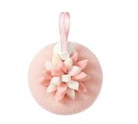 2 in 1 Bath Scrubber Suction Cup Design Slip Proof Finger Holders and Wall Mount for Shower Bathing Ball Soft Bath Sponge with Suction Cup