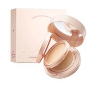 2-in-1 BB Cream Air Cushion Foundation with Fixing Powder, Moisturising, Long-Lasting, Oil Control, Skin Whitening, 3D Honeycomb Micropore Technology (Natural)