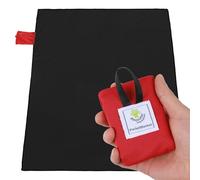 2 in 1 Beach Blanket Waterproof Sandproof Pocket Picnic Outdoor Mat with Portable Bag, 1 People Foldable Sand Free Hiking Grass Ground Camping Music Festival Car Travel Roadtrip Rv Essential (Red)
