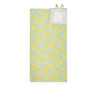 2 in 1 Beach Towel Bag, 2-in-1 Convertible Beach Towel & Backpack With Inner Zip Pocket, Oversized Microfiber Wearable Beach Bag, Quick-Dry Beach Bag For Travel, Camping, Vacation (Yellow)