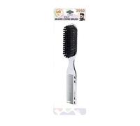 2-in-1 Beard Comb and Brush - Multi-Functional Grooming Tool - 3910 (Silver)
