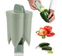 2 in 1 Bell Pepper Corer and Seed Remover Tool - Quick Cutting and Deseeding for Home Kitchen (1PCS)