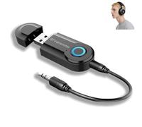 2 in 1 Bluetooth 5.0 Transm/itter Receiver,Usb Bluetooth Adapter for Car,Bluetooth Receiver 3.5mm Jack,Bluetooth Transm/itter for Tv,Bluetooth Adapter for Pc,Headphone Jack Wireless Adapter