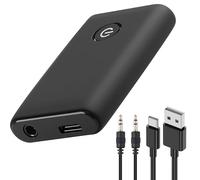 2-in-1 Bluetooth 5.3 Transmitter Receiver 3.5mm AUX Jack Wireless Bluetooth Audio Adapter with Noise Cancellation Low Latency Audio Receiver for TV PC Home Stereo Airplane Headphones Speakers Gym Car