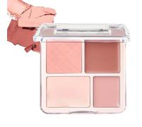 2 in 1 Blush Highlight Palette Matte Powder Blush Palette Lasting Sparkling Highlight Palette 4 Colors Blush Contour Palette Create Natural Makeup