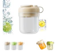 2 in 1 Bottle Silicone Ice Cube Cup, Silicone Icecube Cup with Straw, Portable Easy Press to Release Iced Coffee Maker, for Home IceMaking,Outdoor Travel,Office,Cocktail,Coffee,Juice (Beige)