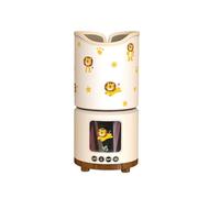 2 in 1 Bottle Warmer with 6 White Noise - 4 Temperature Levels, Digital Display, Compatible with Multiple Bottle Types, USB Rechargeable, Travel Baby Essentials (Lion Pattern)