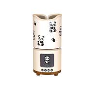 2 in 1 Bottle Warmer with 6 White Noise - 4 Temperature Levels, Digital Display, Compatible with Multiple Bottle Types, USB Rechargeable, Travel Baby Essentials (Panda Pattern)