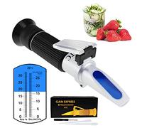 2-in-1 Brix Salinity Refractometer Dual Scale 0-32% Brix & 0-28% Salinity with ATC Sodium Chloride in Food Salt Seawater Brine Beer Fruits Cutting Liquid