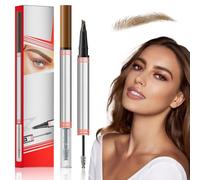 2-in-1 Brow Pen and Sealing Brow Gel, 2025 Upgrade Eyebrow Pencil for Women with 4-Fork-Tip & Precise Brush-Tip, Create Natural Hair-Like Brows Last All-Day, Microblading Eyebrow Pen (Light Brown)