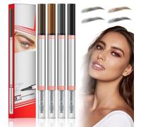 2-in-1 Brow Pen and Sealing Brow Gel, Eyebrow Pencil with 4-Fork-Tip & Precise Brush-Tip, Magic Eyebrow Pencil, Create Natural Hair-Like Brows, Last All-Day (Set)