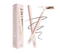 2-in-1 Brow Pen & Sealing Brow Gel with Fine Tip for Precise Shaping and Long-Lasting Hold - Waterproof Eyebrow Pencil and Clear Gel Kit for Natural Defined in Multiple Shades Including M02 Brown