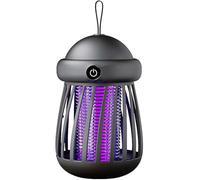 2-in-1 Bug Zapper & Mosquito Killer - Portable Rechargeable Mosquito Repellent,Wireless Mosquitos Killer Lamp,Bug Zapper Electric Trap,Ideal Fly Zapper Indoor for Home Patio Office Courtyard (Grey)
