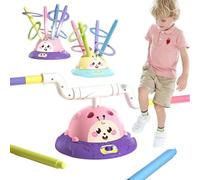 2-in-1 Busy Ladybug Toy,Ladybug Active Toys With Musical Jump and Toss Ring Game Toy,Toss Ring Game Musical Jumps,Indoor and Outside Jump Training Toys for Christmas Party