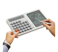 2-in-1 Calculator with Handwriting Pad - Portable Calculator with Large Display & Eye-Protecting Screen | Ideal for Students, Professionals, Office Work, Home, School, Study Room & Business Use