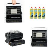 2 In 1 Camping Heater & Stove - Butane Gas Powered Portable Tent Cooker With Carry Handle, Safety Grill, Auto Ignition For Caravan, Fishing, Hiking & Outdoor (with 4 Gas)