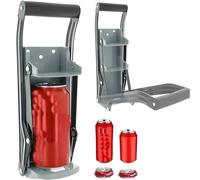 2 in 1 Can Crusher & Bottle Opener Heavy Duty Wall Mounted Bottle Crusher for Aluminum Seltzer Soda Cans Recycling Smasher Tool For Kitchen 16 oz
