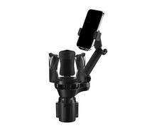 2-in-1 Car Cup Phone Holder for Your Car, Expander with Adjustable Base, 360 Rotation, Compatible for All Smartphones up to 4.13”, Universal Fit for Truck/SUV, Anti-Slip & No Shake Design -Black