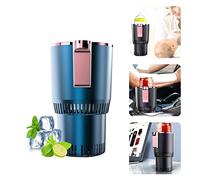 2-in-1 Car Drinks Warmer & Cooler,Smart Digital Display,Car Baby Bottle Milk Warmer,Coffee Warmer For Family,Outdoor,Road Trip (Color : Blue, Size : 105x95x165mm)