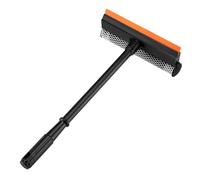 2 in 1 Car Window Squeegee Window Cleaner with Handle 16 Inch Long Window Squeegee Car Window Sponge Squeegee for Gas Station, Glass, Shower, Outdoor Cleaning High