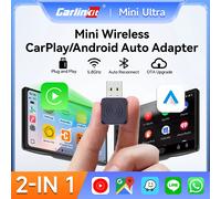 2 in 1 CarlinKit 5.0 Ultra Wireless CarPlay Android Auto Adapter 2026 New 5G Wifi Wireless Box for Car with Wired CarPlay IOS26 Mini Ultra