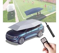 2-in-1 Carport Umbrella, Remote Control Canopy, Foldable Waterproof Sun Shade, Windproof Portable Outdoor Shelter for Camping and Vehicle Protection