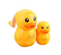 2 in 1 Cartoon Pencil Sharpener - Hand Crank Desktop Sharpener, Cute Mommy Duck & Baby for School Kids - Yellow Duck