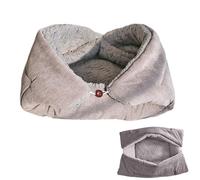 2 in 1 Cat Bed - Foldable Corduroy Pet Mat Thick Warm Winter Bed | Reversible Plush Cat Cushion Multi-Purpose Foldable Sleeping Pad for Cozy Comfort for