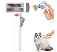 2-in-1 Cat Dog Brush, Grooming Comb for Cat Dog, Rake & Brush, Removes Mats, Tangles & Loose Fur, with Non-Slip Grip, for Long or Short Hair Pets