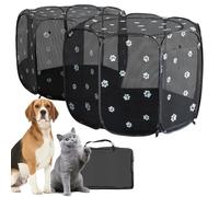 2-in-1 Cat Playpen with Pee Pad, 90''Pop Up Dog Pet Playpen for Indoor Outdoor Cats Enclosure, Portable Pet Playpen, Kitten Puppy Foldable Play Pen Cat Dog Tent Crate Cage Kennel(L, 90" Lx45Wx28H)