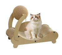 2-in-1 Cat Scratching Post with Interactive Ball - Indoor Scratching Chair, for Adult Cats and Relaxation Play Indoor Furniture Protection